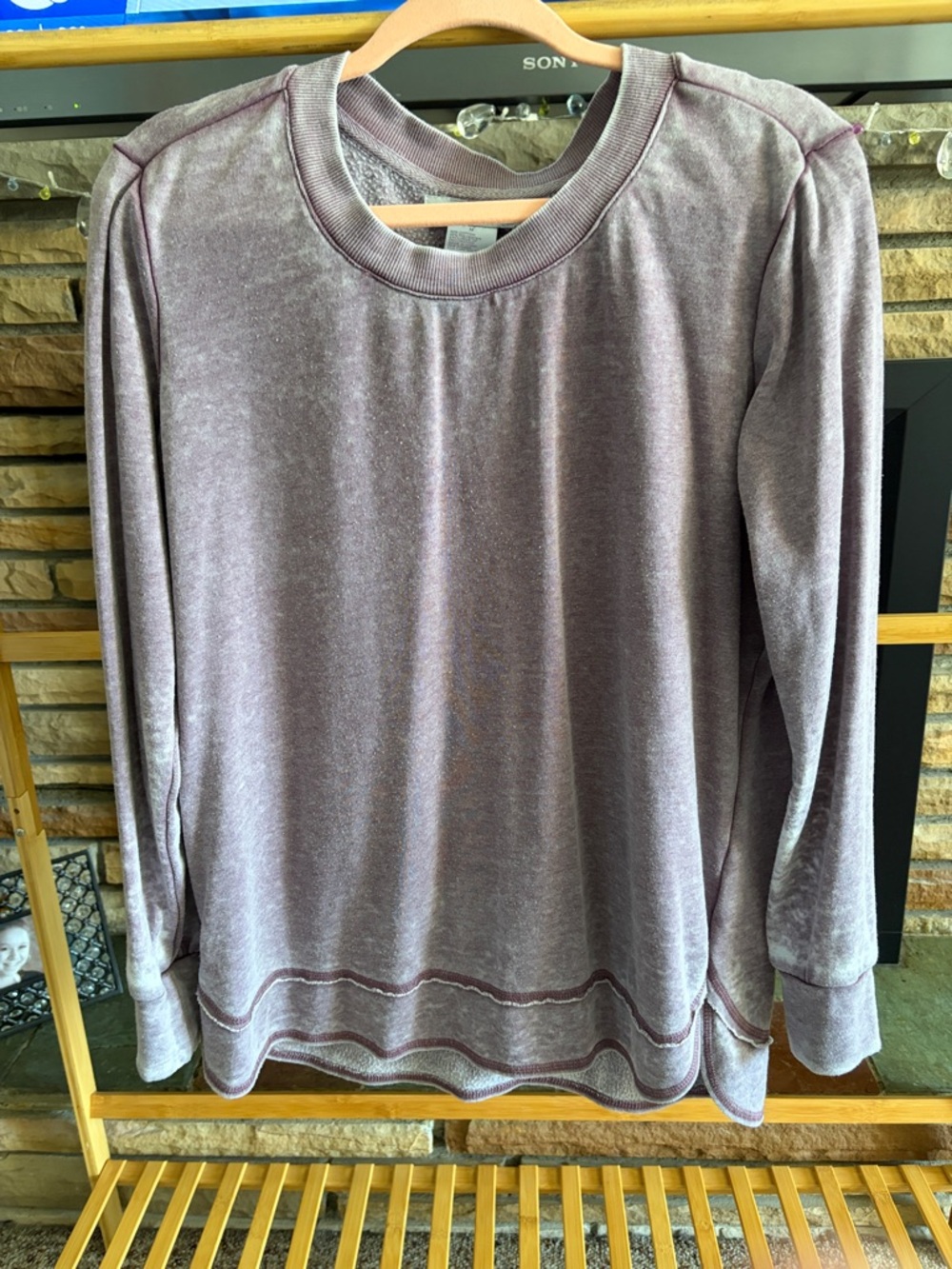 Aeropostale Mauve cotton Crewneck Sweatshirt